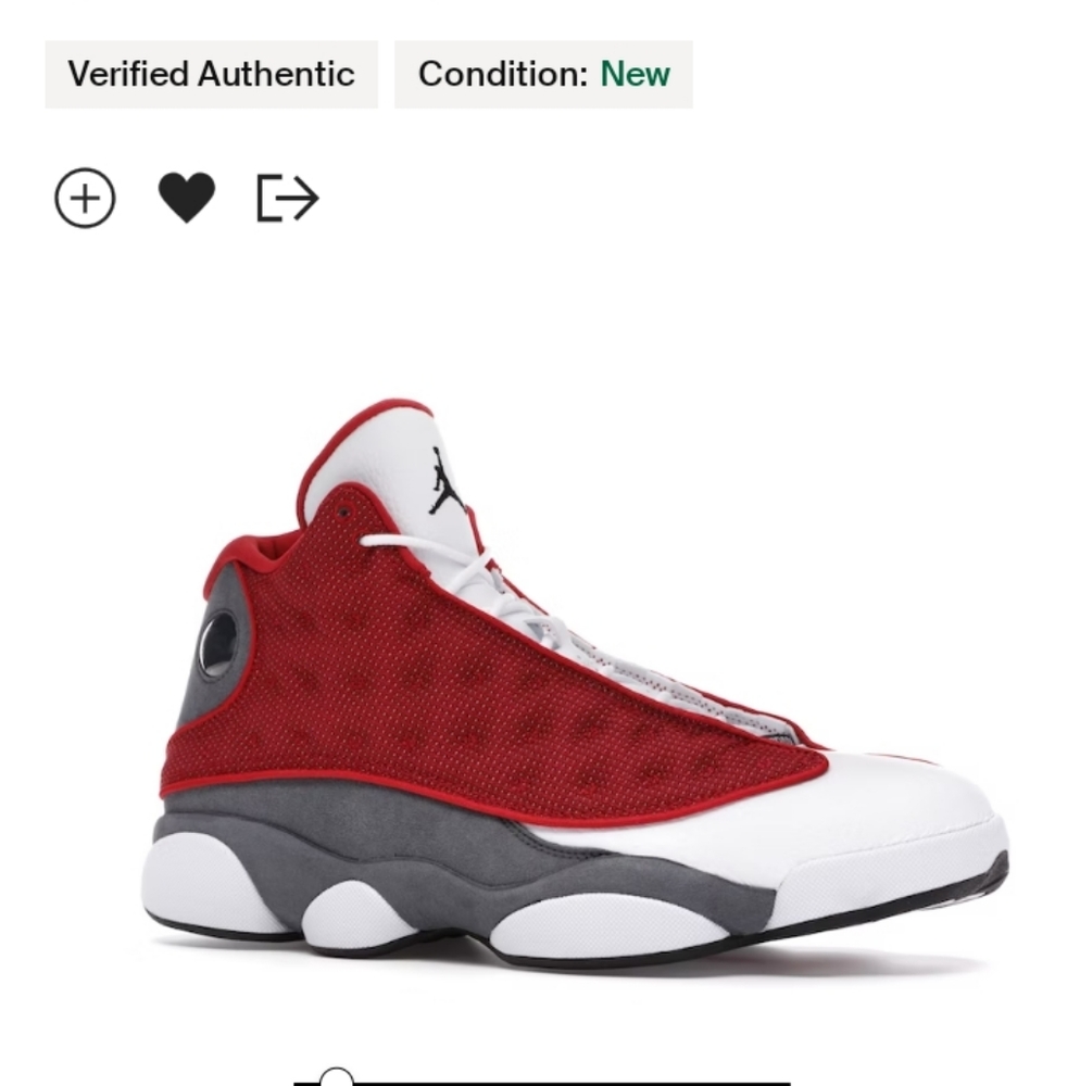 Red and white Jordan 13 Retro